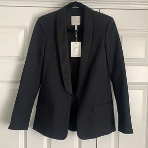 Brand New Black Joie Tuxedo Blazer Button Sleeves